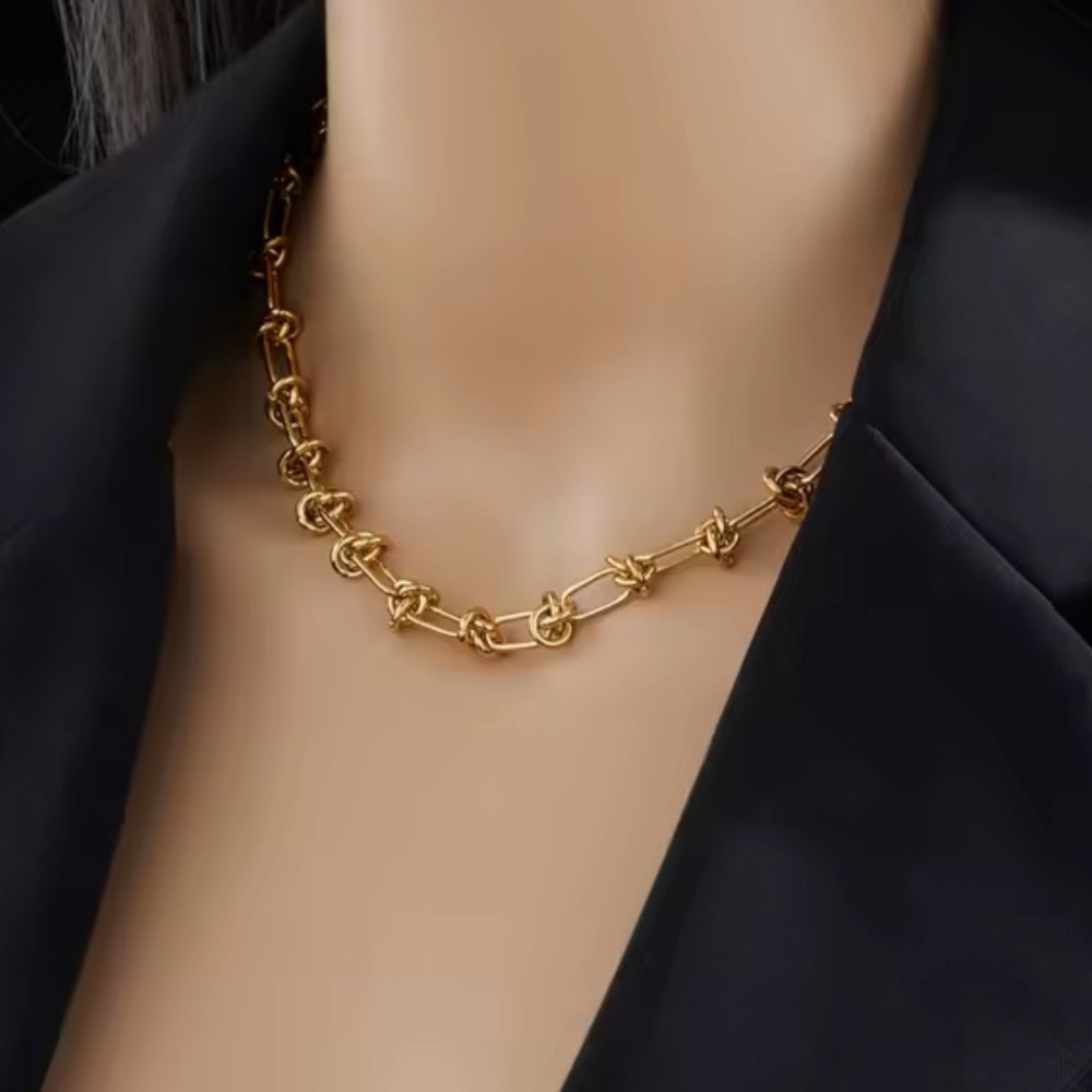 Steel Anthropologie Chain Necklace